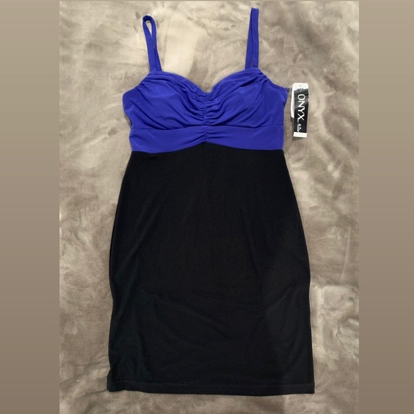 Onyx Nite color block strapless dress size 4 - Picture 7 of 7